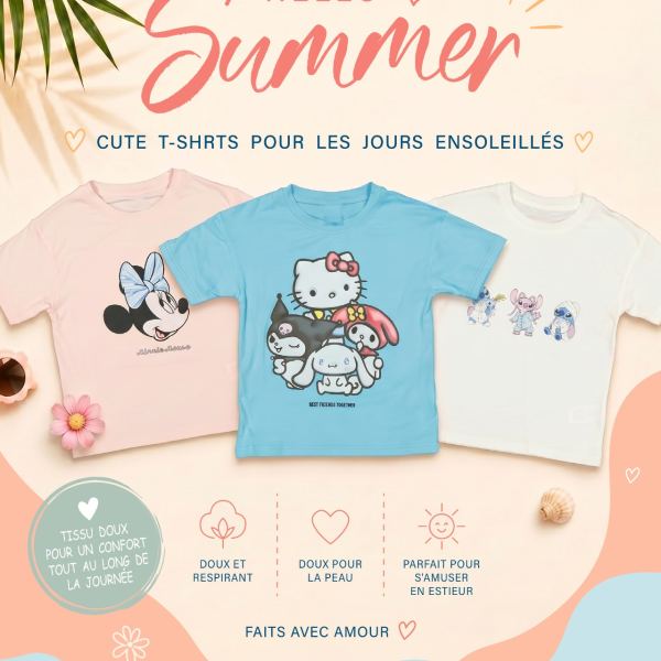 ☀️ Hello Summer — Cute T-shirts pour les jours ensoleillés !
Des t-shirts faits avec amour pour les