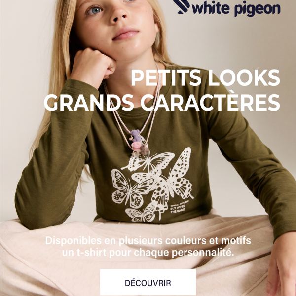🦋 PETITS LOOKS, GRANDS CARACTÈRES ✨
La nouvelle collection de t-shirts manches longues pour fille